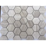 Haisa Light 2 inch Hexagon Honed Limestone Mosaic