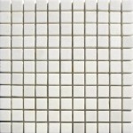 1x1 Thassos White Polished Marble Mosaic 