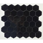 Black Absolute Hexagon Polished Mosaic 2 inch