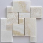 White Onyx Mini-Opus Pattern Mosaic 