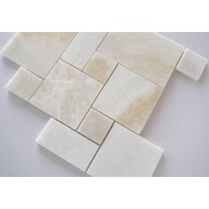 White Onyx Mini-Opus Pattern Mosaic 